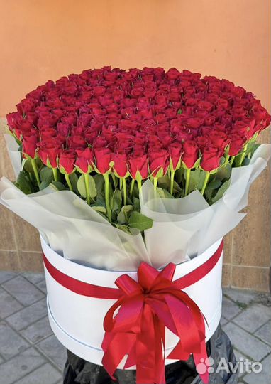 Цветы букеты 101 роза
