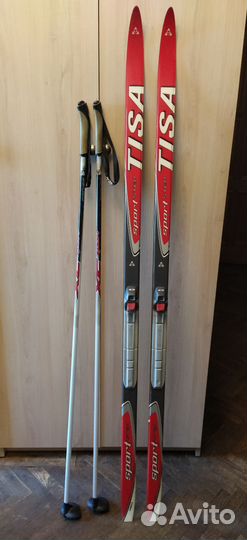 Беговые лыжи Тиса с палками б/у