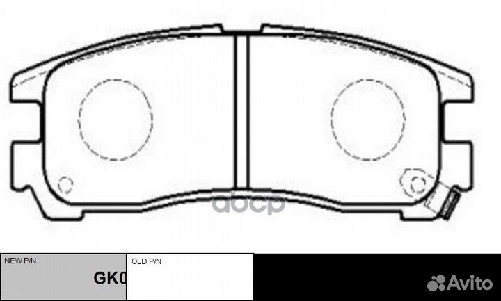 Колодки тормозные дисковые задние Mitsubishi Ga