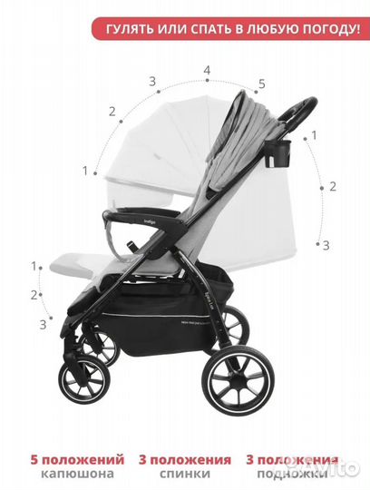 Прогулочная коляска Indigo epica luxe s