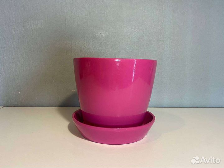 Горшок керамический с поддоном