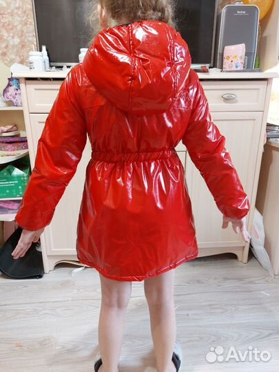 Плащ для девочки 128 красный