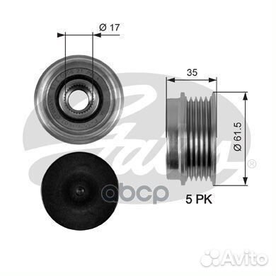 7789-10003) Обгонный шкив генератора OAP7033