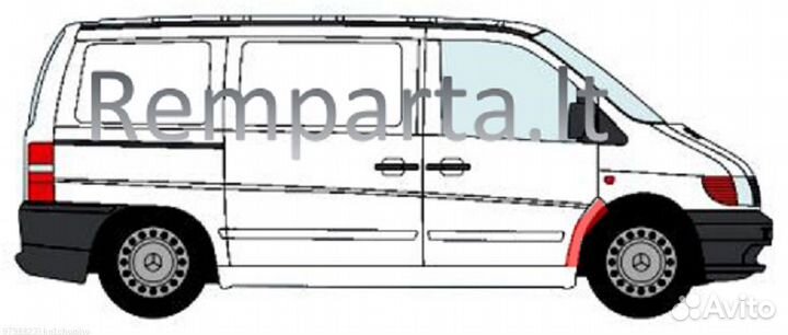 Арка передняя левая Mercedes-Benz Vito W638 (Polca