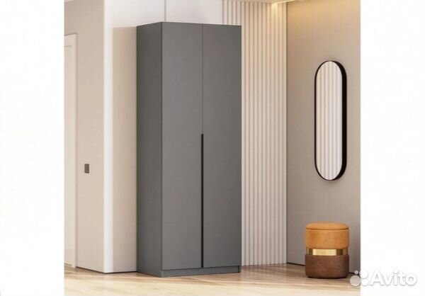Шкаф 2-х дверный графит 0,8м новый со склада
