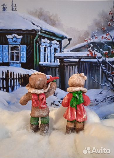 Ёлочные ватные игрушки 