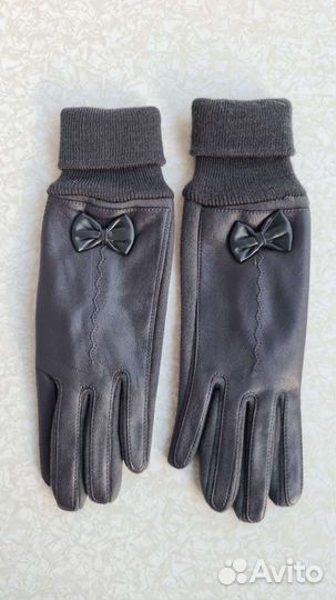 Перчатки женские замша и кожа новые