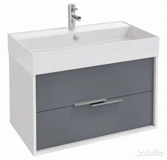 Мебель для ванной Jacob Delafon Vivienne 80 белая/серая матовая