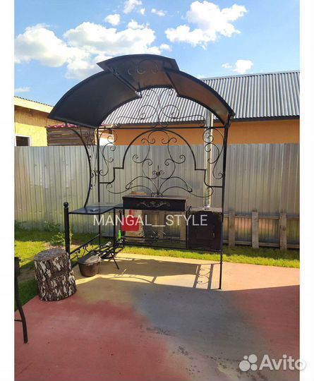 Мангал с крышей