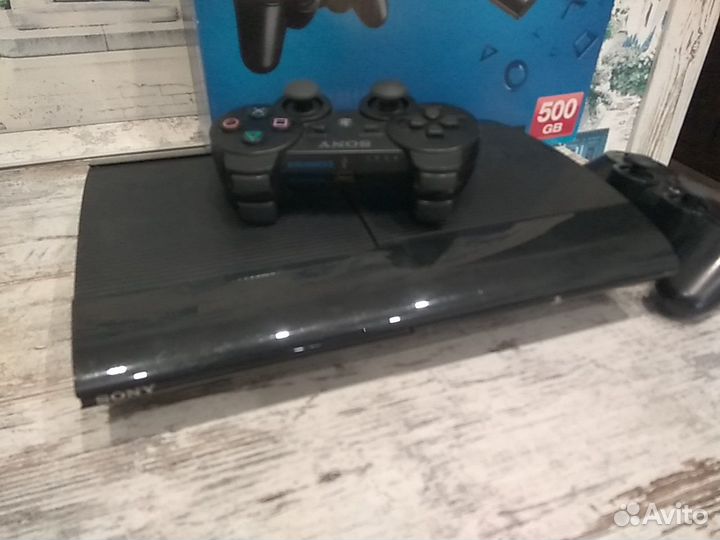 Sony PS3 (500GB) Super Slim Прошитая + 70 Игр