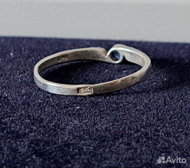 Серебряное кольцо с корундом СССР