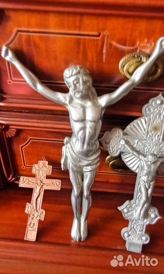 Крест распятие СССР метал