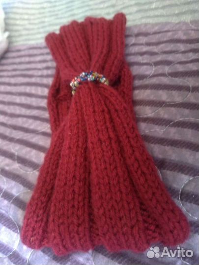 Повязка на голову вязаная новая