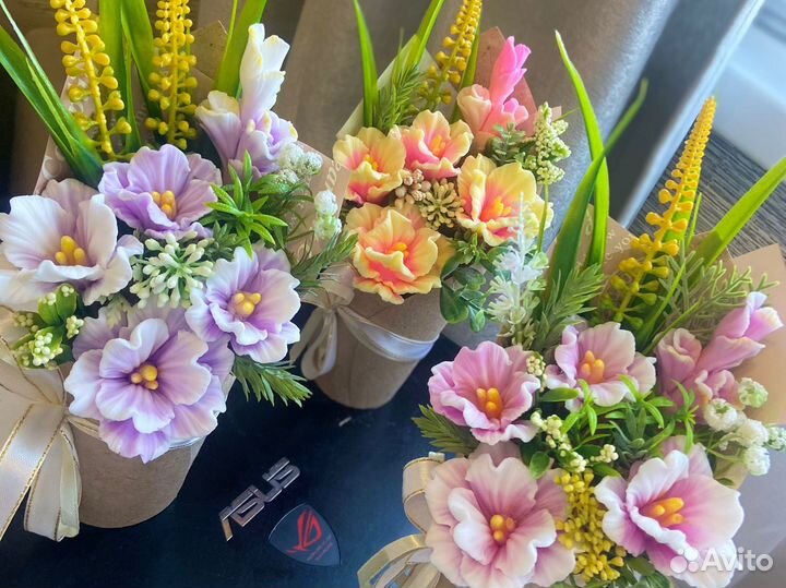 Букет гладиолусов из мыла ручной работы