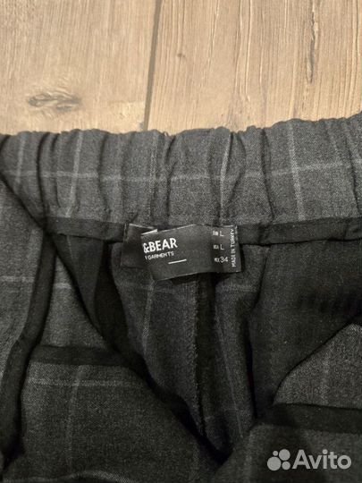 Брюки клетчатые размер L