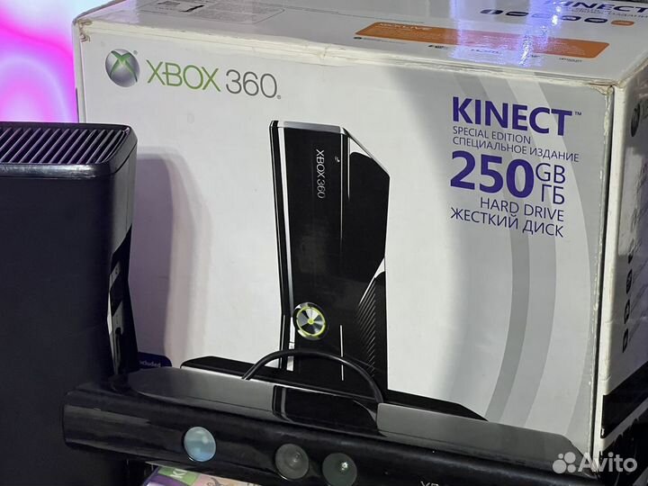 Шитый Xbox 360+3геймп.+коробка