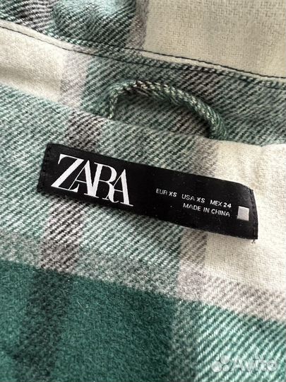 Рубашка в клетку женская zara