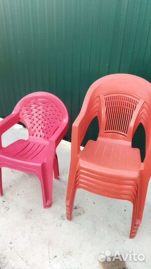 Пластиковые столы и стулья