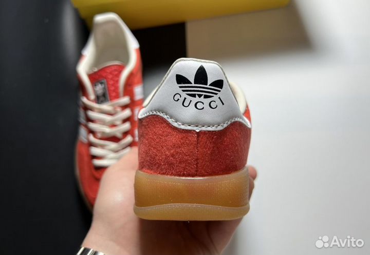 Кроссовки женские Adidas Gazelle x gucci кожа