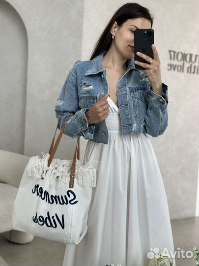 Укороченная джинсовка