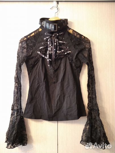 Готическая кофта со шнуровкой Punk Rave