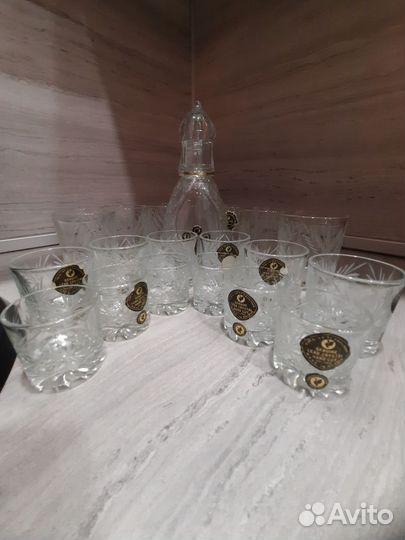 Хрустальные бокалы набор