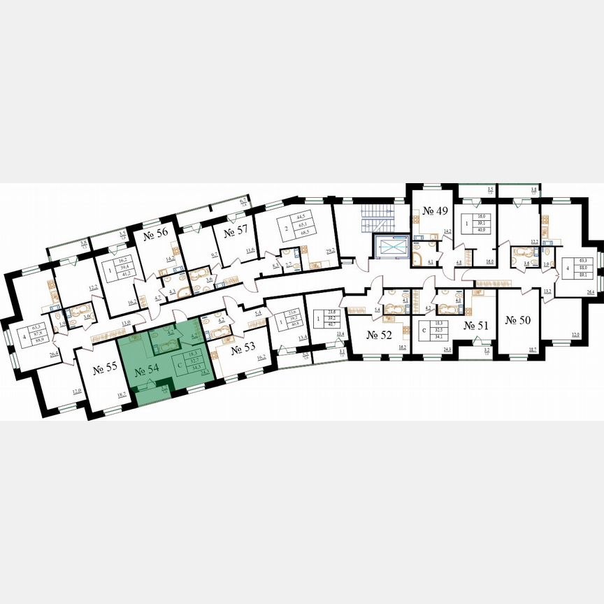 Квартира-студия, 34,3 м², 7/8 эт.