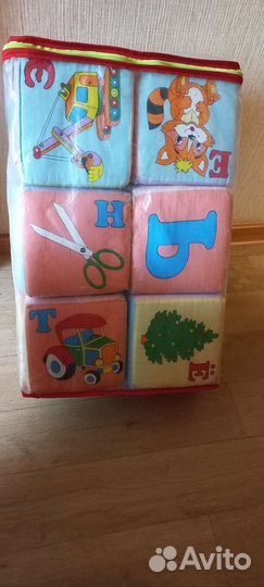 Мягкие кубики с алфавитом