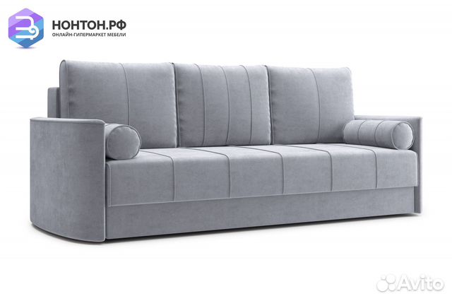 Диван еврокнижка Колибри 3-х местный серый