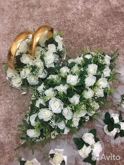 Свадебные украшения на машину