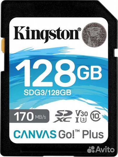 128Gb Kingston Canvas GoPlus sdxc UHS-I U3 V30