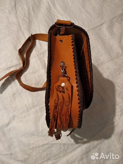 Сумка охтника натуральная кожа