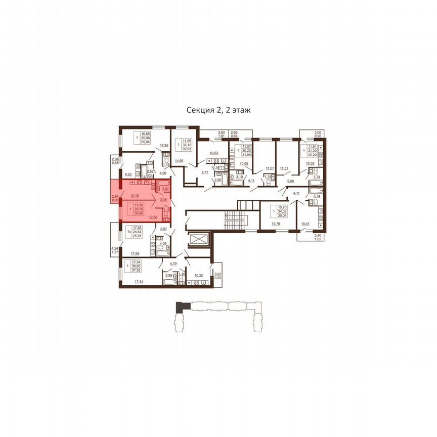 1-к. квартира, 30,7 м², 5/6 эт.