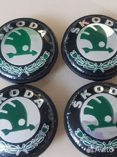 Заглушки литых дисков колпачки VAG Scoda 65мм