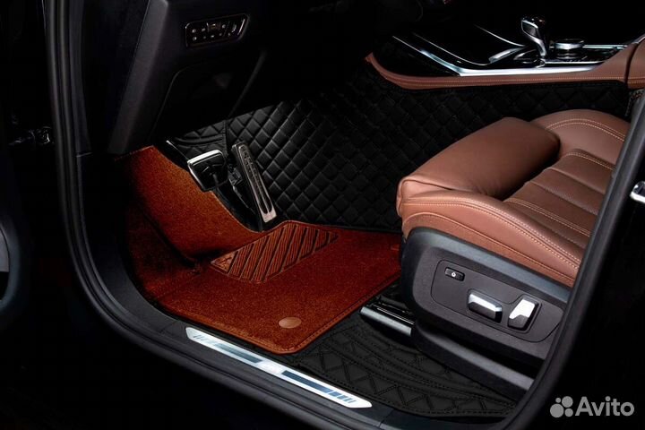 3D Коврики Mitsubishi Pajero Sport 4 из Экокожи