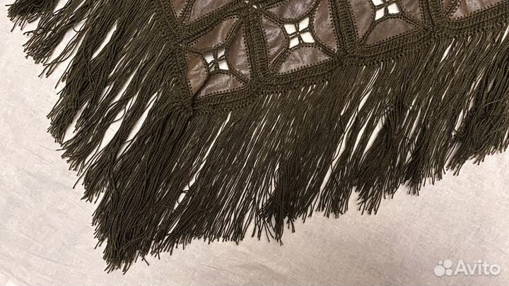 Платок шаль из кожи в стиле бохо