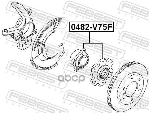 Ступица передняя 0482V75F Febest