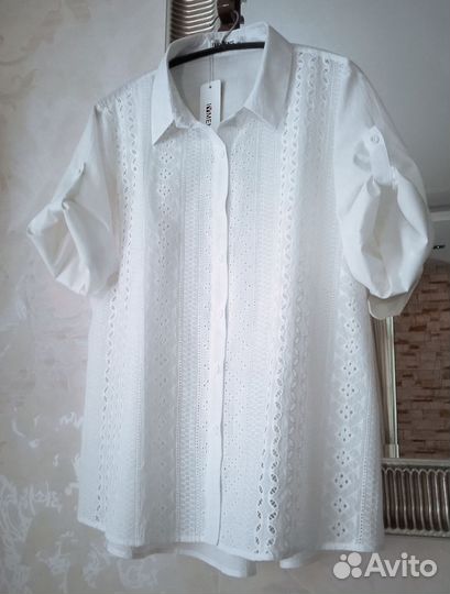 Рубашка хлопок шитье 48-50