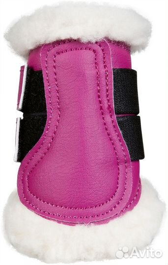 Модные меховые ногавки на Шетланд пони розовые