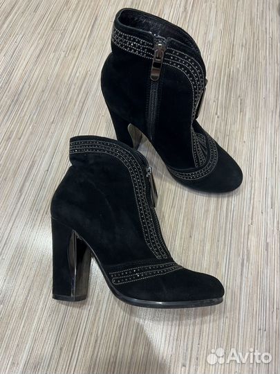 Сапоги zara 35 36 37 кожа ботинки берцы