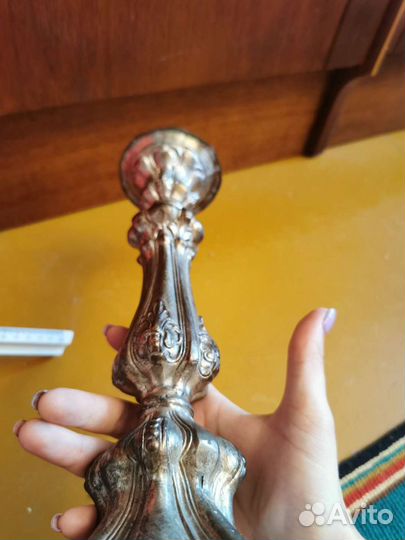 Подсвечник канделябр антиквариат 19 век бронза