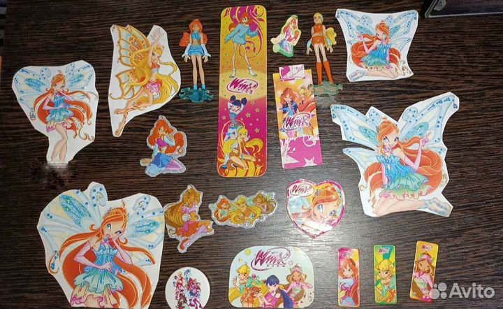 Winx Club атрибутика наклейки лот с