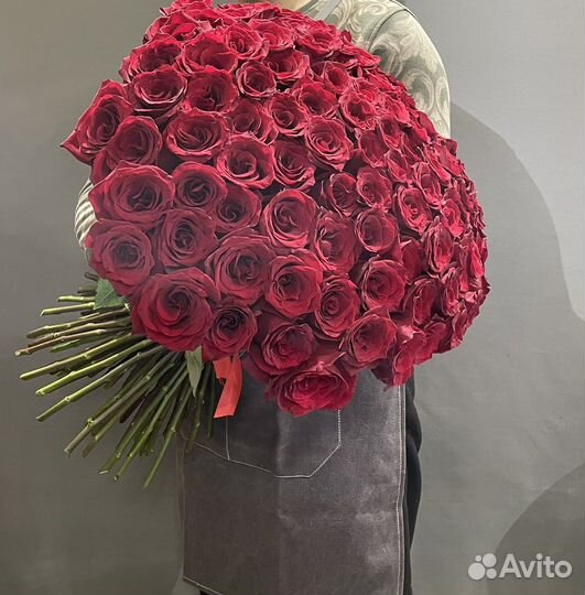 Доставка Цветов. Букет Розы Крупные 60см