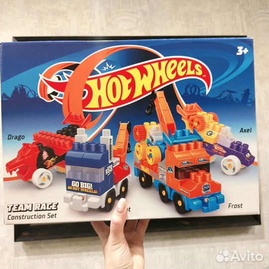 Hot wheels конструктор Bauer машины новый большой