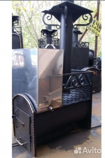 Печь для бани с баком