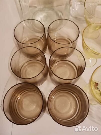 Рюмки стаканы цветное стекло