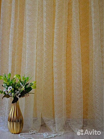 Тюль паутинка, готовые комплекты