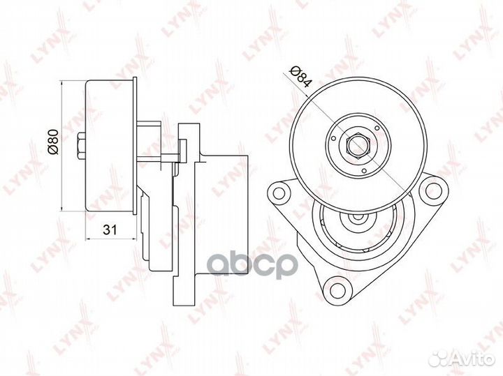 Натяжитель приводного ремня с роликом PT-3030 L