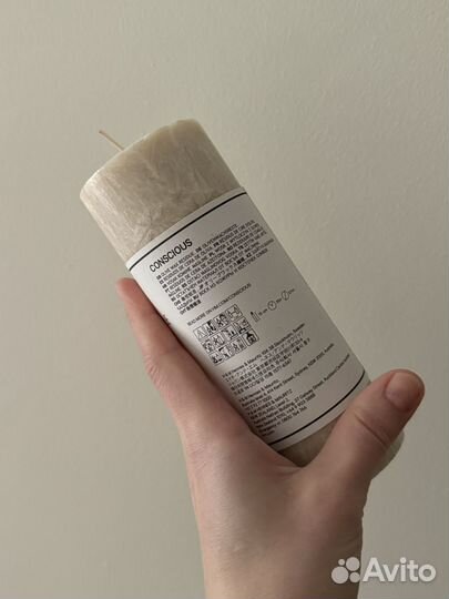 Свеча hm home pilar candle unscented