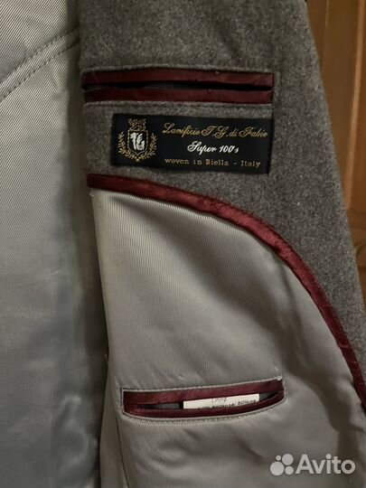 Мужское шерстяное полупальто